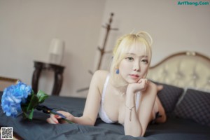 정보미 & 권지아, [BLUECAKE] Fate Saber x Thosaka Rin Lingerie.Ver Set.02